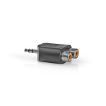 Nedis Stereo Audio Adapter | 3.5 mm Han | 2x RCA Hun | Nikkel belagt | Rett | ABS | Sort | 1 stk. | Boks Nedis Stereo Audio Adapter | 3.5 mm Han | 2x RCA Hun | Nikkel belagt | Rett | ABS | Sort | 1 stk. | Boks