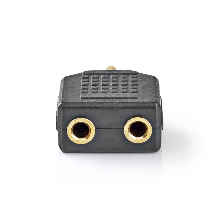 Nedis Stereo Audio Adapter | 3.5 mm Han | 2 stk. 3.5 mm, hunn | Gull belagt | Rett | ABS | Sort | 10 stk. | Plastpose