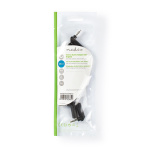 Nedis Stereo Audio Adapter | 3.5 mm Han | 3.5 mm Hun | Nikkel belagt | Vinklet 90° | Metall | Sort | 10 stk. | Plastpose