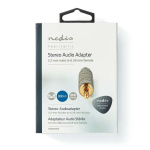 Nedis Stereo Audio Adapter | 3.5 mm Han | 6.35 mm Hun | Gull belagt | Rett | Metall | Gull / Metall | 1 stk. | Deksel Vindusboks