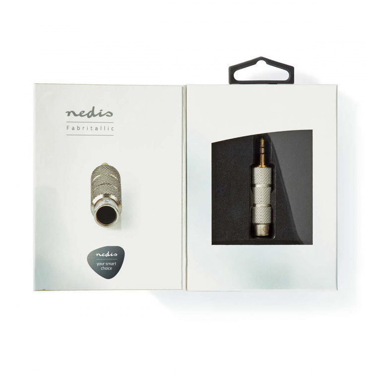 Nedis Stereo Audio Adapter | 3.5 mm Han | 6.35 mm Hun | Gull belagt | Rett | Metall | Gull / Metall | 1 stk. | Deksel Vindusboks