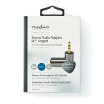 Nedis Stereo Audio Adapter | 3.5 mm Han | 3.5 mm Hun | Gull belagt | Rett | Metall | Gull / Gun Metal Grå | 1 stk. | Deksel Vindusboks