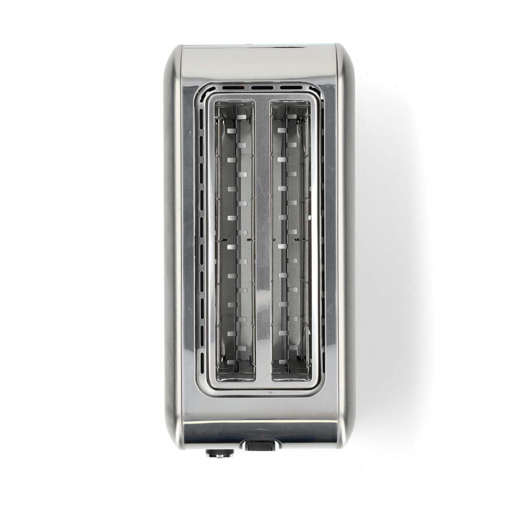 Nedis Brødrister | 4 Brødskiver | 2 Lange Spor | Browning nivåer: 7 | Avrimingsfunksjon | Aluminium / Sølv