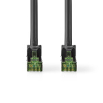 Nedis CAT7 nettverkskabel | S/FTP | RJ45 Han | RJ45 Han | 1.00 m | Snagless | Rund | LSZH | Sort | Label