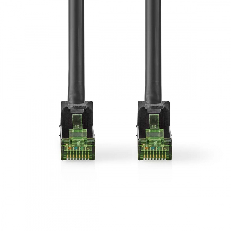 Nedis CAT7 nettverkskabel | S/FTP | RJ45 Han | RJ45 Han | 1.00 m | Snagless | Rund | LSZH | Sort | Label