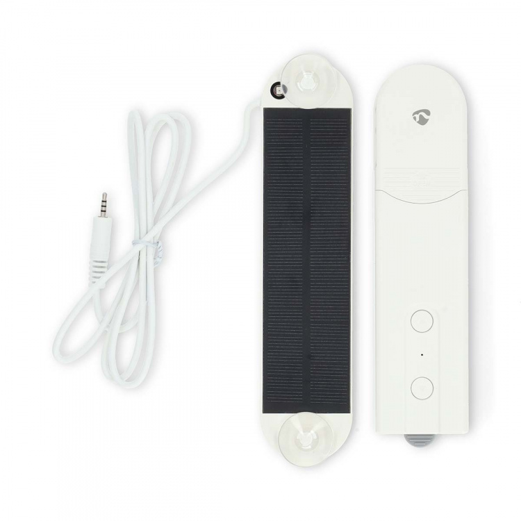 Nedis SmartLife Gardinrobot | Kabelsystem | Panelgardiner / Romerske persienner / Rullegardiner | Nettstrøm drevet / Solar Powered | 2000 mAh | Bluetooth® | Hvit