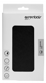 Essentials Samsung A32 5G PU-lommebok, avtakbar, 3 kort, svart