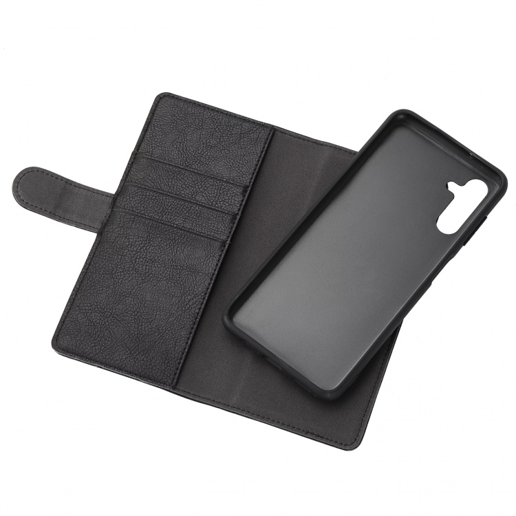 Essentials Samsung Galaxy A13 5G PU-vegg, avtakbar, 3 kort, svart Essentials Samsung Galaxy A13 5G PU-vegg, avtakbar, 3 kort, svart