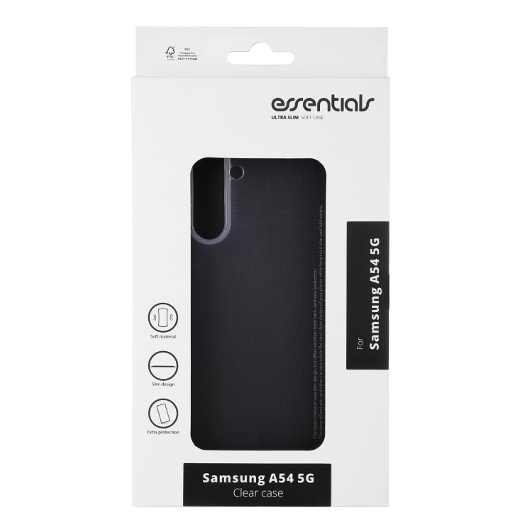 Essentials Samsung Galaxy A54 5G TPU-bakdeksel, gjennomsiktig