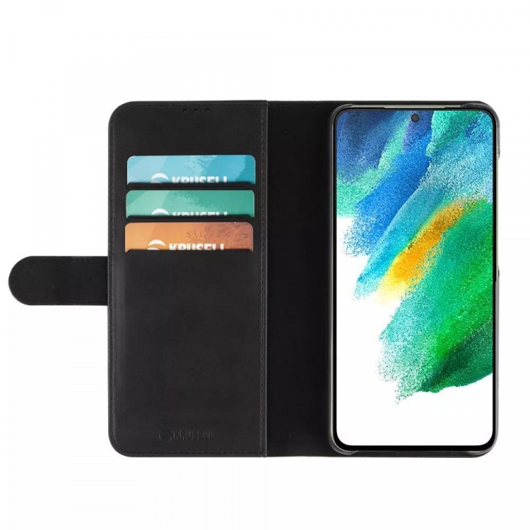 Krusell Samsung Galaxy 21 FE PhoneWallet, svart Krusell Samsung Galaxy 21 FE PhoneWallet, svart