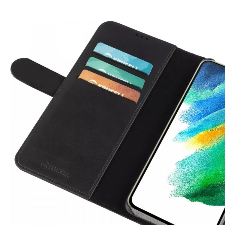 Krusell Samsung Galaxy 21 FE PhoneWallet, svart Krusell Samsung Galaxy 21 FE PhoneWallet, svart