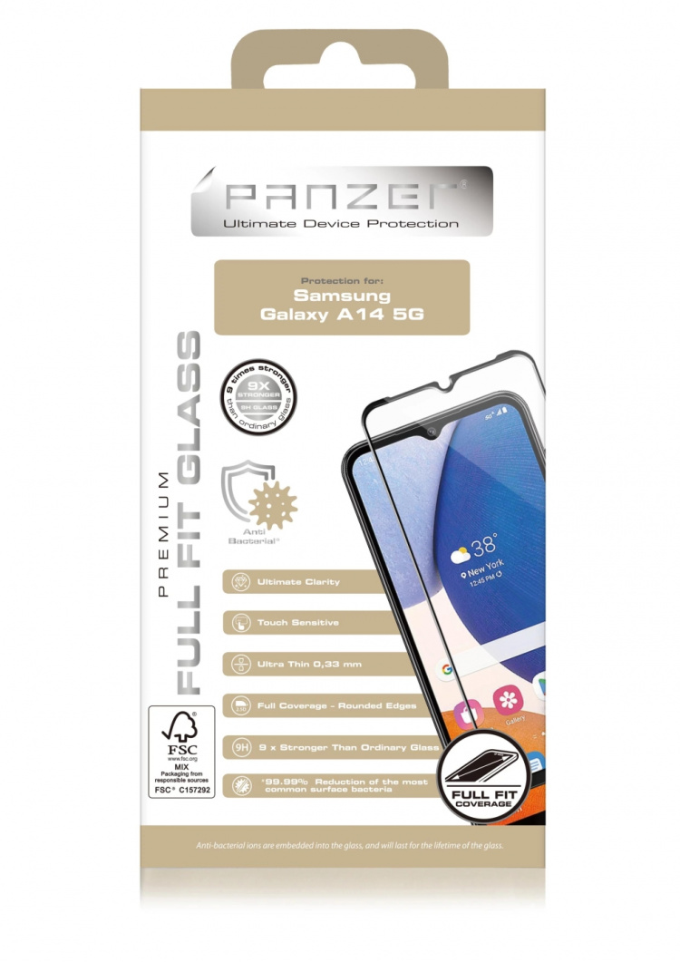 Panzer Samsung Galaxy A14 5G Full-fit Glass Svart
