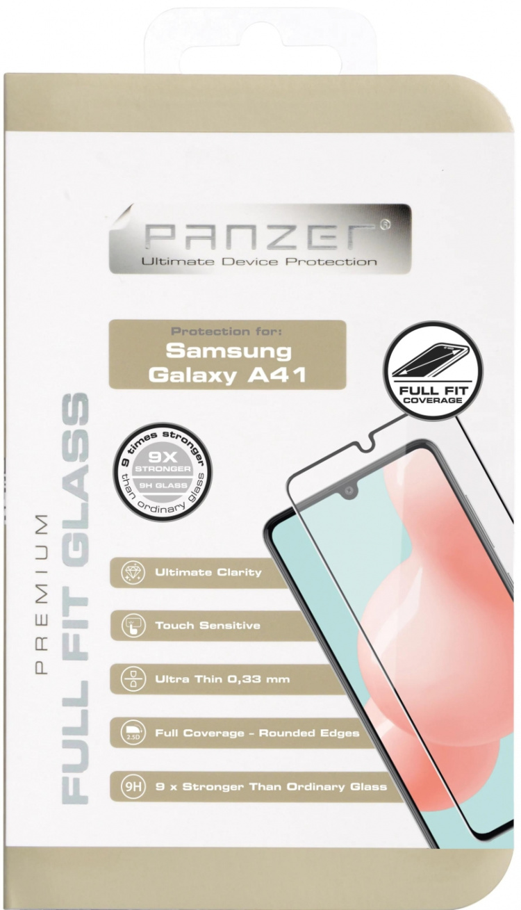 Panzer Samsung Galaxy A41, Full-Fit Glass, Svart Panzer Samsung Galaxy A41, Full-Fit Glass, Svart