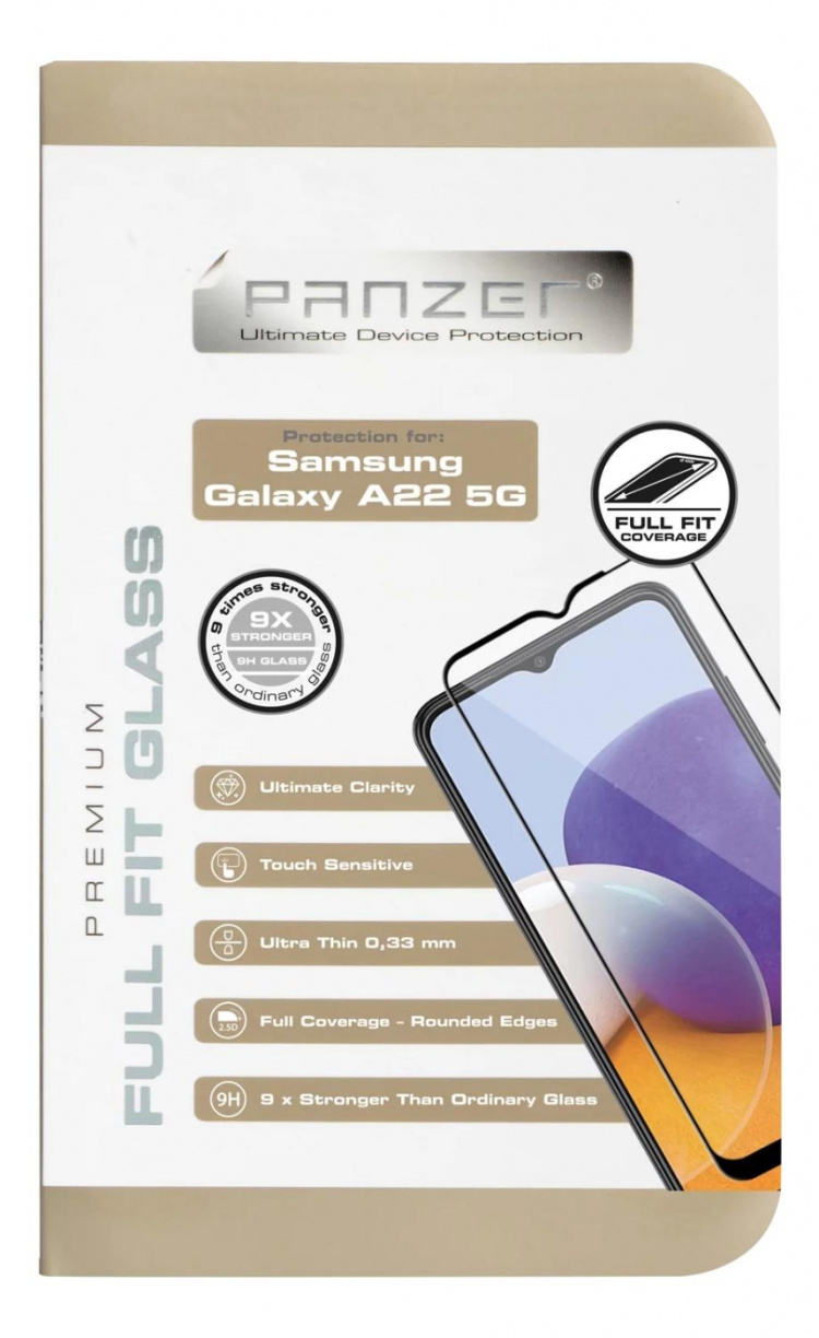 Panzer Samsung Galaxy A22 5G Full-fit Glass svart