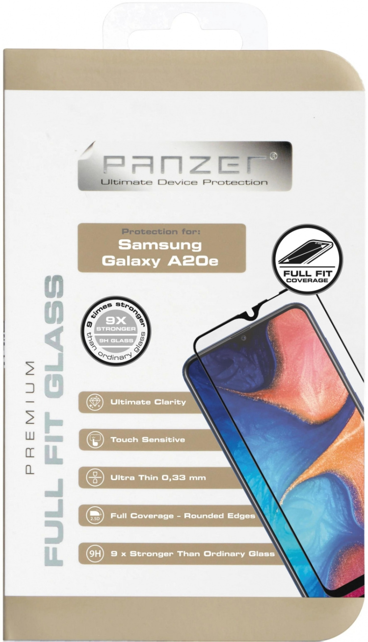 Panzer Samsung Galaxy A20e, Full-Fit Glass, Svart Panzer Samsung Galaxy A20e, Full-Fit Glass, Svart