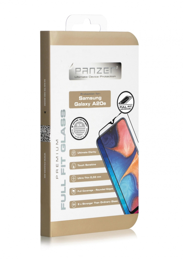 Panzer Samsung Galaxy A20e, Full-Fit Glass, Svart Panzer Samsung Galaxy A20e, Full-Fit Glass, Svart