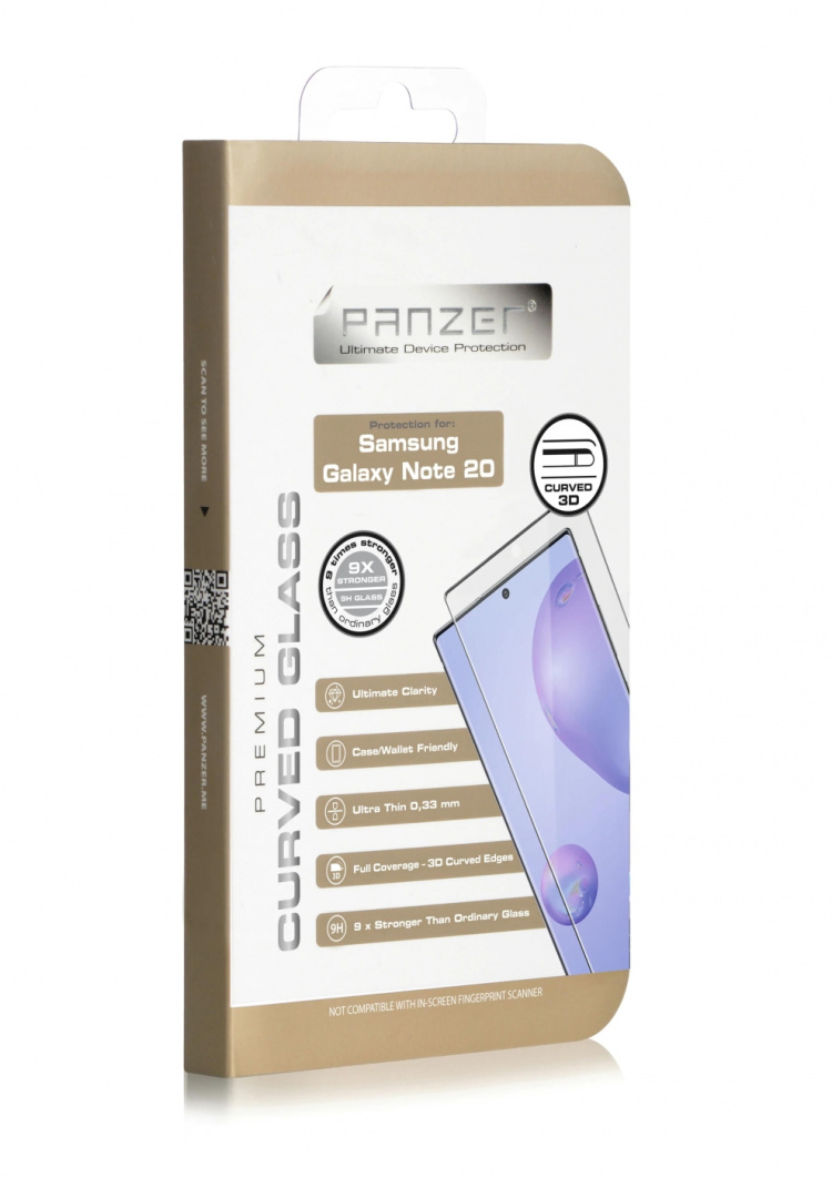 Panzer Samsung Galaxy Note 20, buet glass, svart Panzer Samsung Galaxy Note 20, buet glass, svart