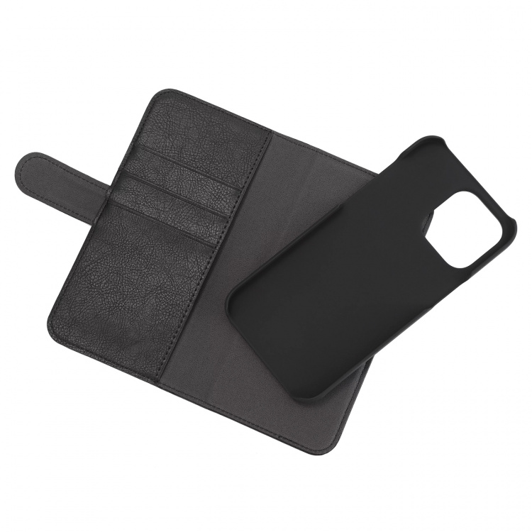 Essentials iPhone 14 Pro Max PU-vegg, avtakbar, 3 kort, svart