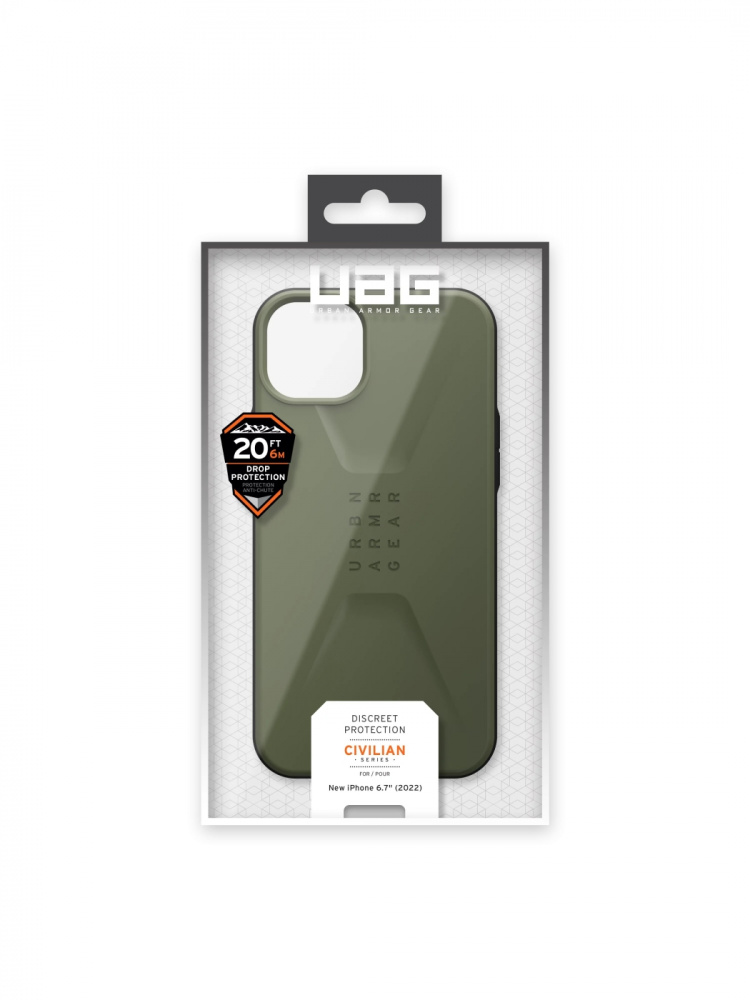 Urban Armor Gear iPhone 14 Plus Civilian - Oliven