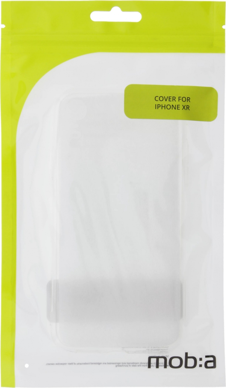 moba iPhone XR, TPU-deksel, gjennomsiktig