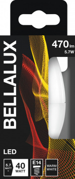 bellalux stearinlys frostet kjøleribbe 40W/827 E14 bellalux stearinlys frostet kjøleribbe 40W/827 E14