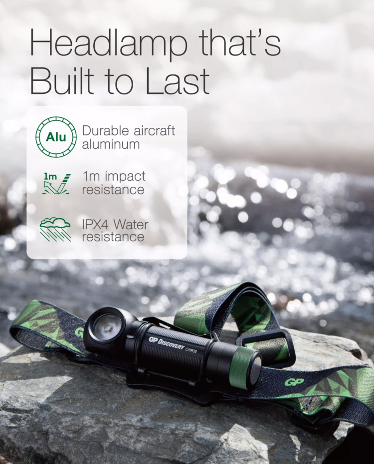 GP Discovery Power hodelykt 600 lm Li-Ion