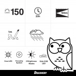 GP Discovery lommelykt Alces 150Lm 2xAA