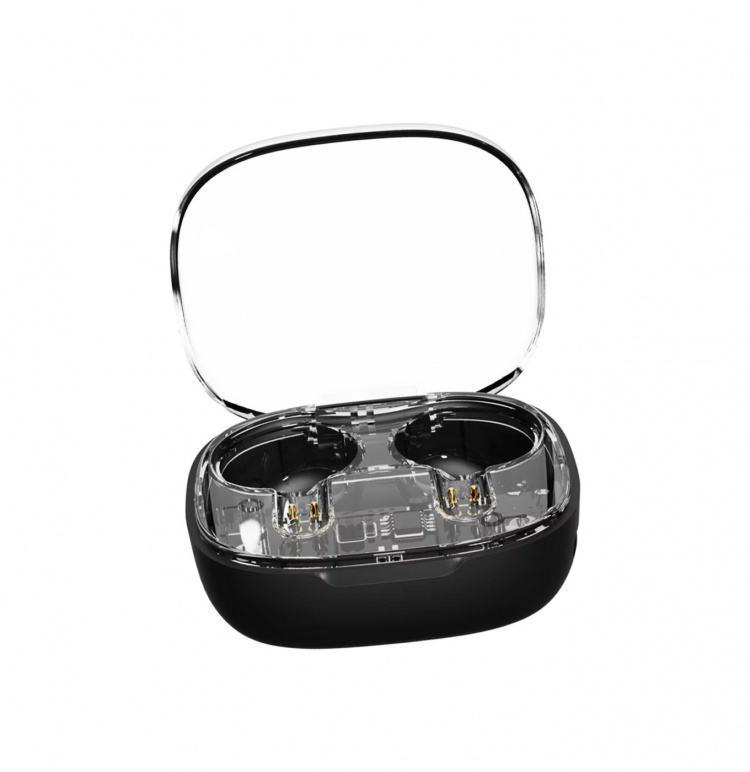 Streetz T150 TWS-øretelefoner, gjennomsiktig, svart Streetz T150 TWS-øretelefoner, gjennomsiktig, svart