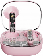 Streetz T150 TWS-øretelefoner, gjennomsiktig rosa Streetz T150 TWS-øretelefoner, gjennomsiktig rosa