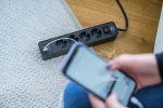 Brennenstuhl Skjøteledning Ecolor med USB-lader 4-veis svart/svart 1,5 m