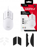 HyperX Pulsefire Haste 2 Gaming Mouse - spillmus, hvit