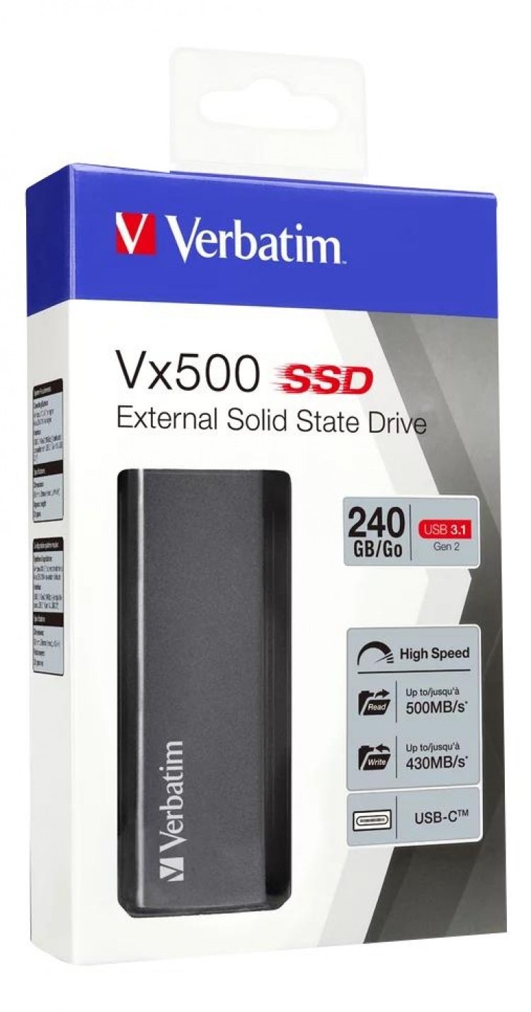 Verbatim Vx500 Ekstern SSD USB 3.1 G2 240 GB