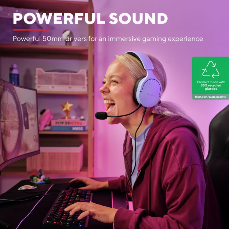 Trust GXT 489P Fayzo Gaming-hodesett Eco Purple
