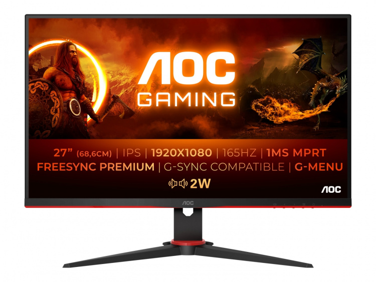 AOC Spillmonitor 27G2SPAE/BK 27 1920 x 1080 (Full HD) VGA (HD-15) HDMI DisplayPort 165 Hz