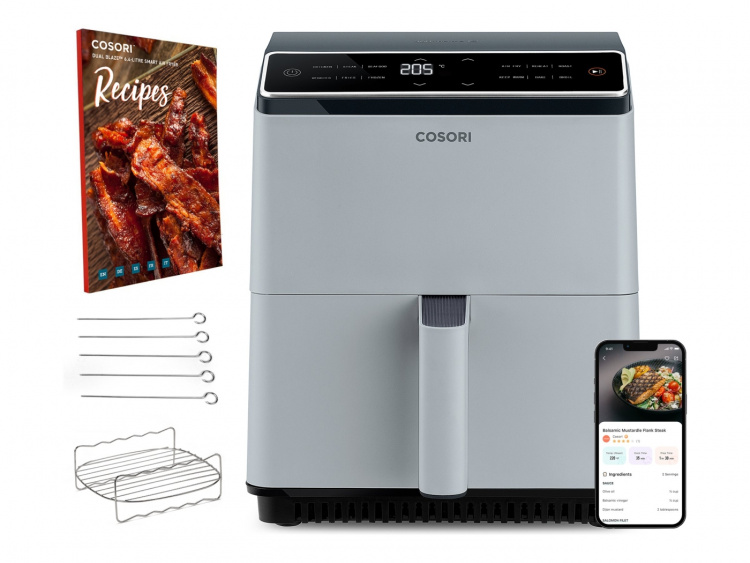 Cosori Dual Blaze CAF-P583S-AEUR Airfryer 1,7 kW lys grå