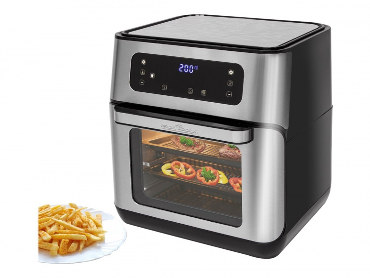 ProfiCook PC-FR 1200 H Airfryer 1500W Rustfritt stål/svart