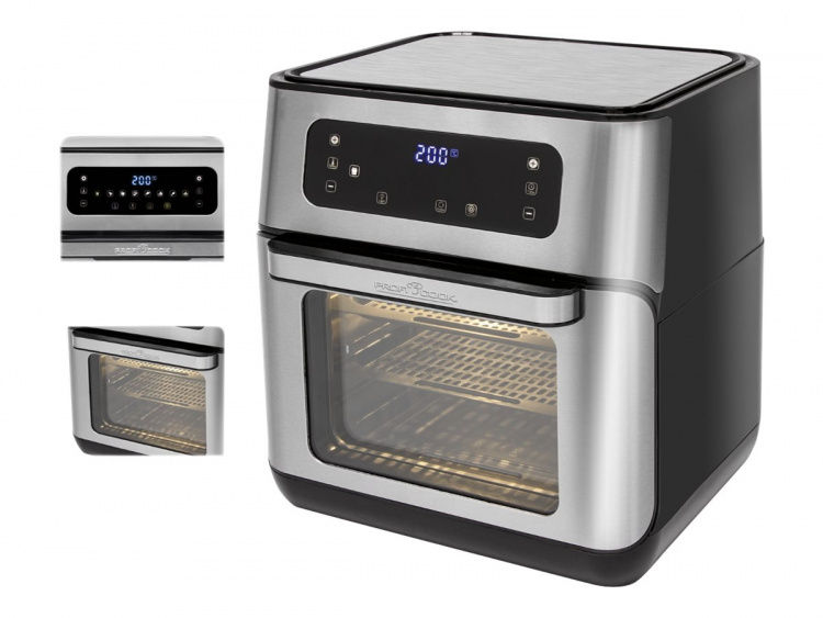 ProfiCook PC-FR 1200 H Airfryer 1500W Rustfritt stål/svart