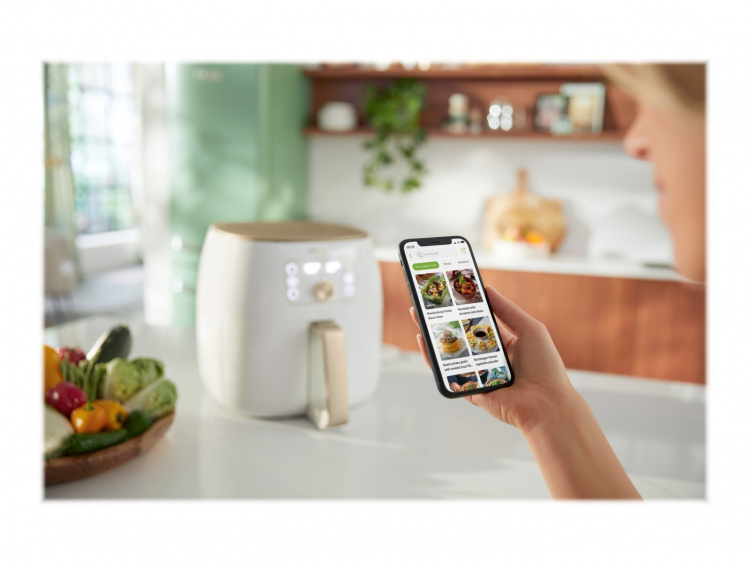 Philips Premium Collection HD9870 XXL Airfryer 2.225kW Airfryer hvit/perle