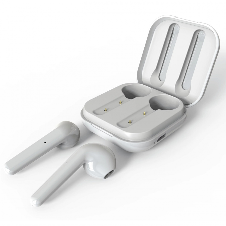 Puro Bluetooth Slim Pod-øretelefoner med ladestasjon, Vit Puro Bluetooth Slim Pod-øretelefoner med ladestasjon, Vit