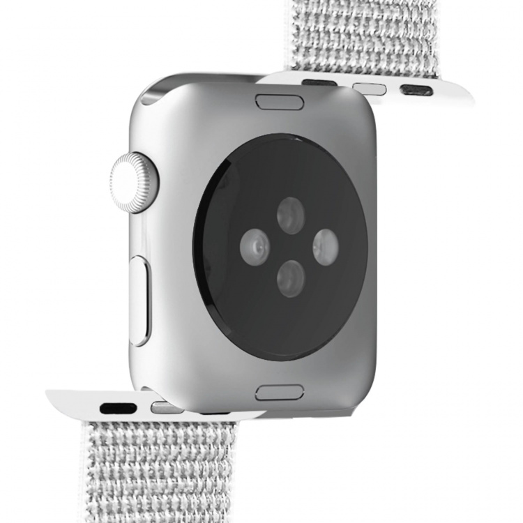 Puro Apple Watch-armbånd, 42-44 mm, S/M & M/L, Nylon, Vit
