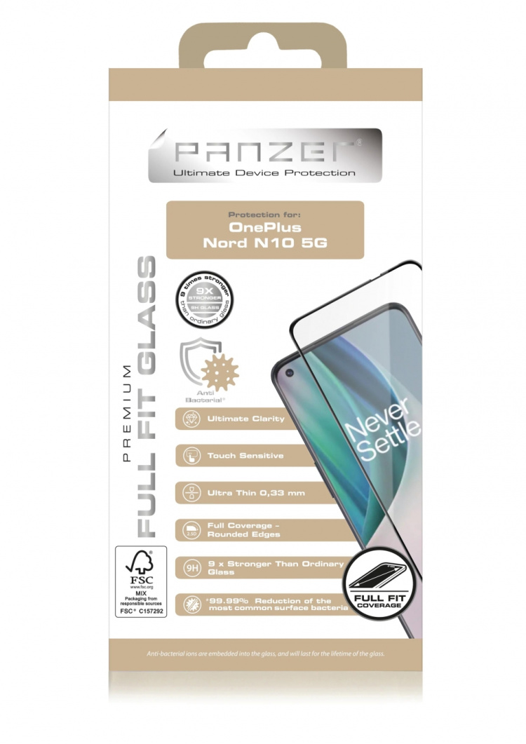 Panzer OnePlus Nord N10 5G, Full-fit Glass, Svart