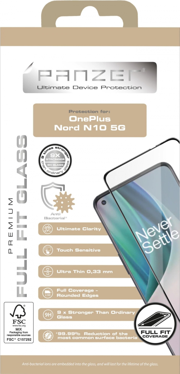 Panzer OnePlus Nord N10 5G, Full-fit Glass, Svart