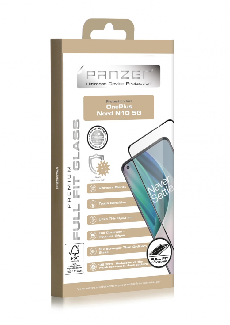 Panzer OnePlus Nord N10 5G, Full-fit Glass, Svart