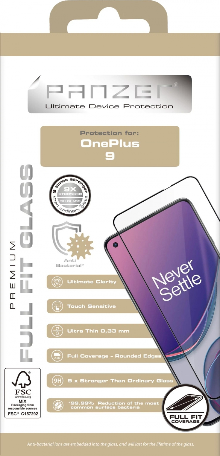 Panzer OnePlus 9 Full-fit Glass Svart Panzer OnePlus 9 Full-fit Glass Svart