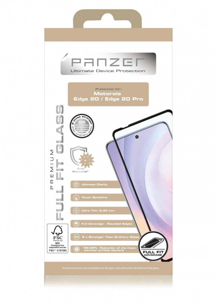 Panzer Motorola Edge 20 Full-Fit Glass Svart Panzer Motorola Edge 20 Full-Fit Glass Svart