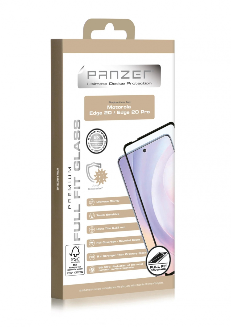 Panzer Motorola Edge 20 Full-Fit Glass Svart Panzer Motorola Edge 20 Full-Fit Glass Svart