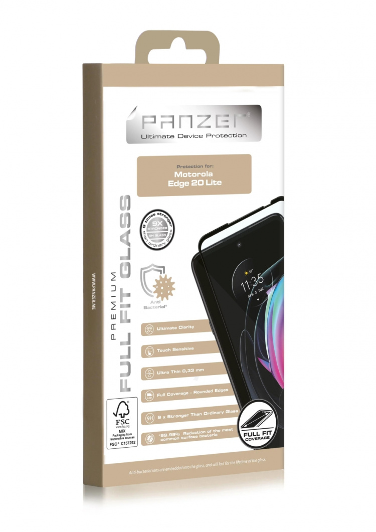 Panzer Motorola Edge 20 Lite Full-Fit Glass Svart Panzer Motorola Edge 20 Lite Full-Fit Glass Svart