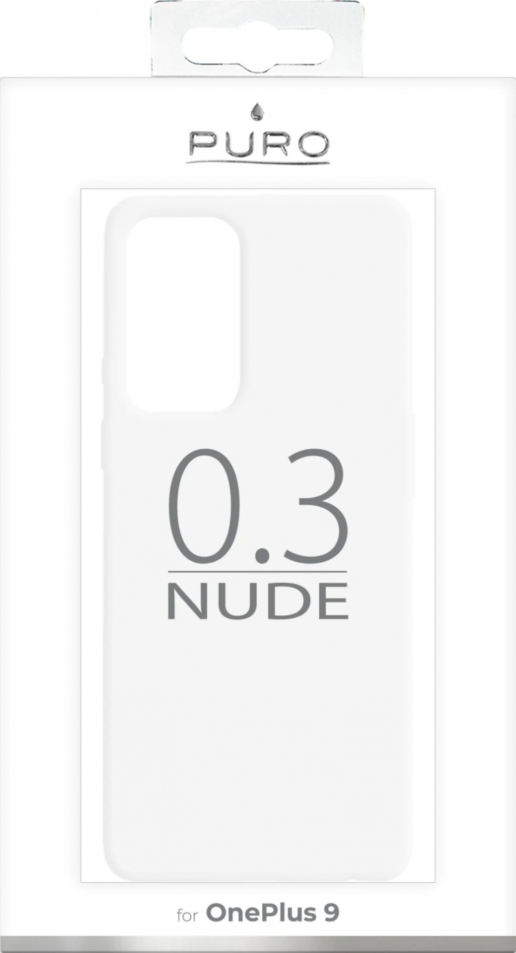Puro OnePlus 9 0.3 Nude-deksel, gjennomsiktig