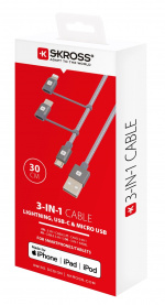 SKROSS 3in1-kabel - 30 cm