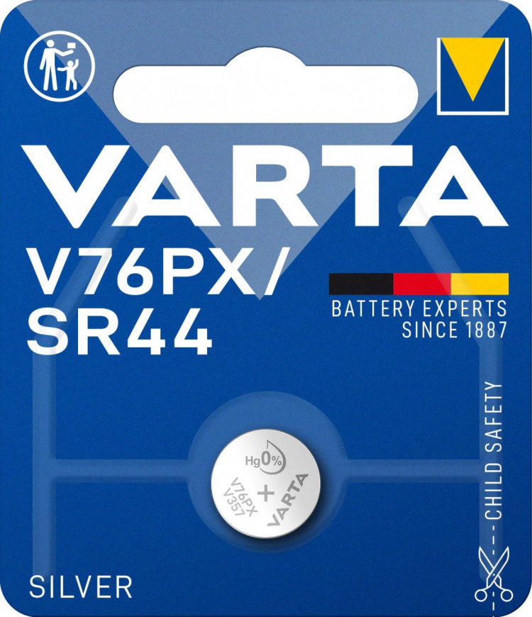 Varta V76PX/SR44 Sølvmynt 1 pakke